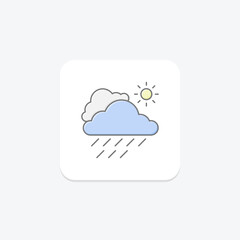 Misty icon, mist, weather, icon, foggy lineal color icon, editable vector icon, pixel perfect, illustrator ai file