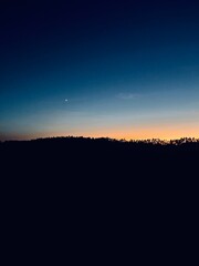 Fototapeta premium Twilights at the mountains, gradient, night horizon, natural colors