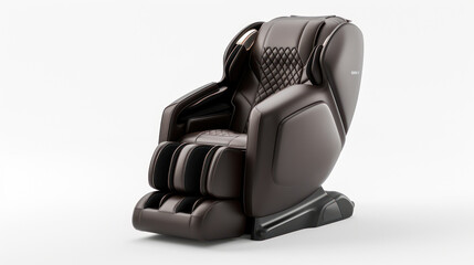 brown electric massage chair realistic on a white background