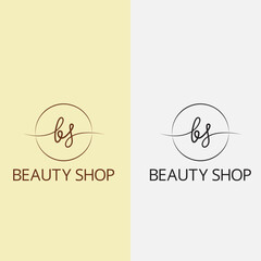 Creative Initial Letter BS Logo Manual Elegant Minimalist Signature Logo