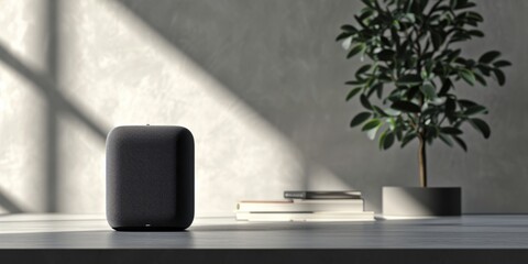 Enhance Home Audio Experience With Sleek Modern Design Of Ai-Enabled Wireless Speaker. Сoncept Home Audio, Wireless Speaker, Ai-Enabled, Sleek Design, Modern