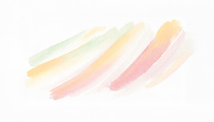 Abstract hand drawn watercolor with paint brushes.