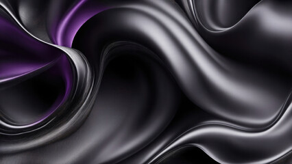 Black Soft pastel shiny satin silk swirl wave background