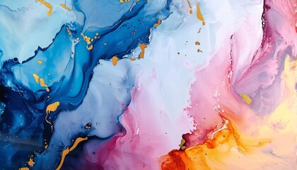 Abstract colorful background with paint drops
