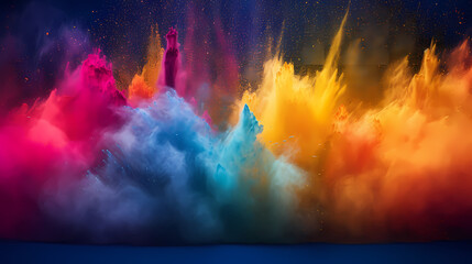 Obraz na płótnie Canvas Colorful powder background, Indian festival Holi