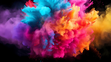 Colorful powder background, Indian festival Holi