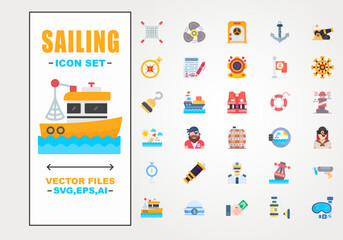 Sailing Set Files - obrazy, fototapety, plakaty