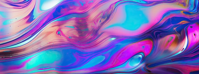 Fototapeta na wymiar oil spill iridescent shiny texture pattern, background