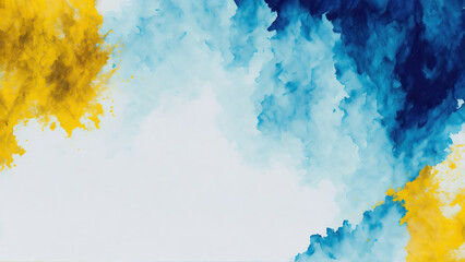 Modern gold and blue textured watercolor art background