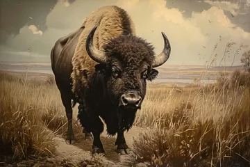 Foto op Plexiglas Early American buffalo picture © kilimanjaro 