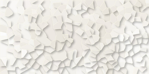 Broken tiles mosaic seamless pattern. Quartz cream white Broken Stained Glass.  Seamless pattern with shapes vector Vintage Illustration background. Geometric Retro tiles pattern
