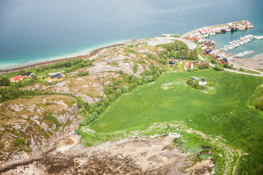 Aerial landscapes of Norwegian coastal regions. Norway