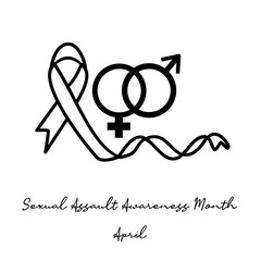 line art of Sexual Assault Awareness Month good for Sexual Assault Awareness Month celebrate. line art. illustration.