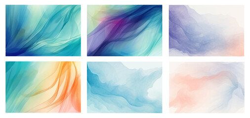 watercolor background set. 