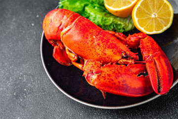 lobster seafood tasty eating cooking appetizer meal food snack on the table copy space food background rustic top view