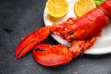 lobster seafood tasty eating cooking appetizer meal food snack on the table copy space food background rustic top view