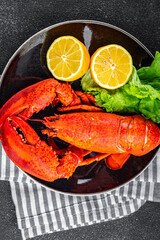 lobster seafood tasty eating cooking appetizer meal food snack on the table copy space food background rustic top view