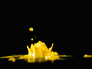 Formen gemacht mit springende spritzende färbe.