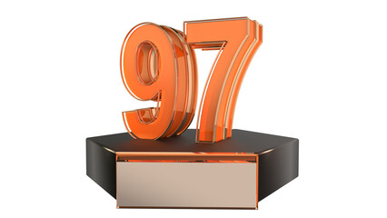 Orange   3d number 97