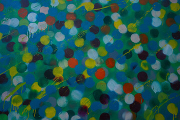 Abstract painting wall with vibrant colours. Modern impressionism technique. Wall poster print template. Abstract painting art. Hand drawn by dry brush of paint background texture. Oil painting style