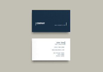 Dotted Lines Business Card Dark Template