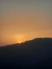 sunset in the mountains