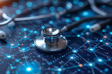 Healthcare and Medical insurance business virtual graph data and growth . Medical concept