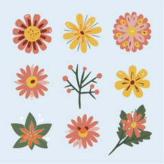 Branching Blossoms: Playful Flowers and Leafy Branches