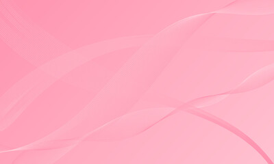 pink smooth lines wave curves on soft gradient abstract background