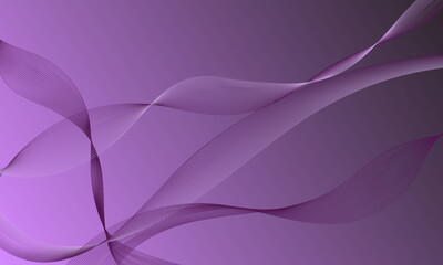 violet soft lines wave curves on smooth gradient abstract background