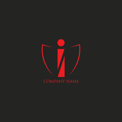 Woman I letter logo design  and new concept  logo design