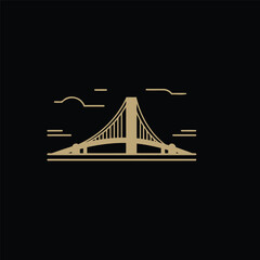 The bridge logo is a minimalist and simple bridge-shaped logo. The logo also looks very elegant and stylish at the same time.