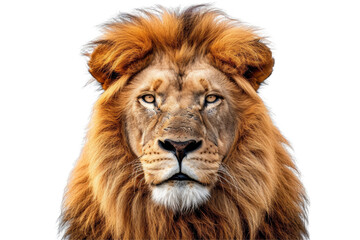 Obraz premium Isolated Lion Isolated on Transparent or White Background, PNG