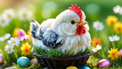 Easter eggs and chickens, Generative AI