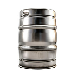 Metal Beer Keg Isolated on Transparent or White Background, PNG