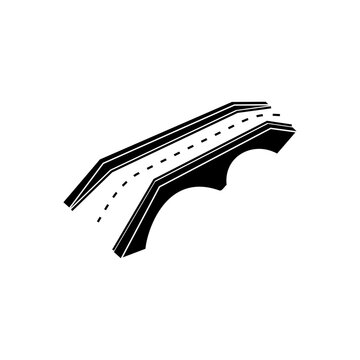 recommend clip art: bridge icon vector on white background.