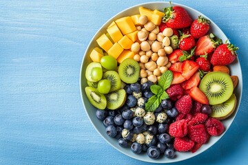 Exquisite Display of Mixed Fruits and Legumes