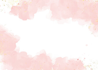 Modern abstract luxury wedding invitation designs or card templates for greetings or invitations on valentines Day background with Pastel pink watercolor paint brush glitter gold for wedding elements	