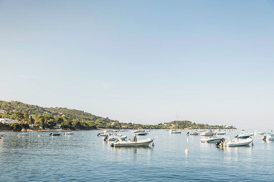 Mediterranean urban landscapes in summer. Corsica, France