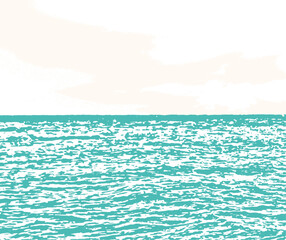 sea and sky horizon texture overlay