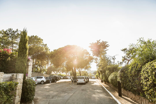 Mediterranean urban landscapes in summer. Corsica, France