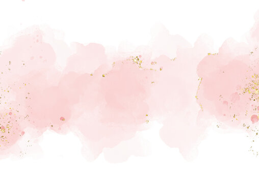 Modern abstract luxury wedding invitation designs or card templates for greetings or invitations on valentines Day background with Pastel pink watercolor paint brush glitter gold for wedding elements	