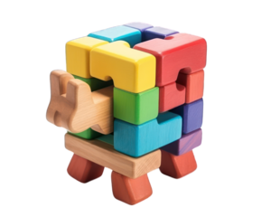 puzzle toy isolated on white background