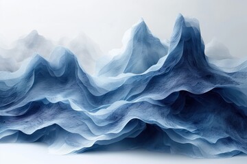 Obraz premium Abstract 3D landscape evoking a sense of depth and exploration in digital space