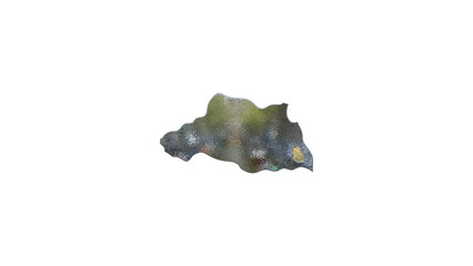 Obraz premium [アルファチャンネル]越谷の地形を強調する埼玉県の3D平衡投影図形