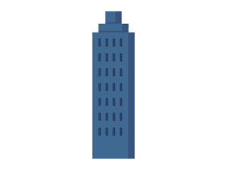 Skyscraper vector illustration. The front view skyscrapers reveals intricacies modern urban structures Multistorey buildings shape environment, creating urban architectural tapestry