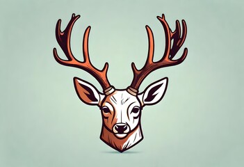 Deer antler vector icon illustration