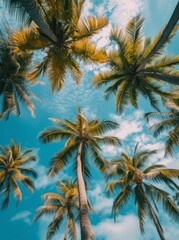 palm tree on the sky