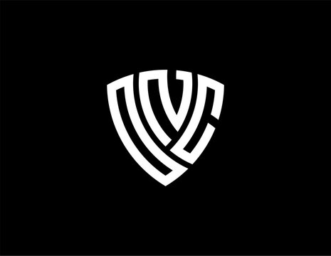 ONC creative letter shield logo design vector icon illustration