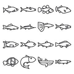set of Fish icons